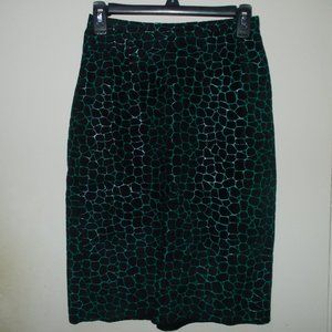 Vintage Animal Pattern Skirt 100% Suede Skirt Size 6